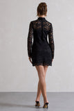 Gossip | Black Lace High-Neck Mini Dress