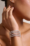 Halle Silver Layered Statement Bangle