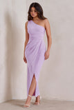 Athena Lilac One Shoulder Maxi Dress