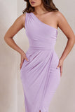 Athena Lilac One Shoulder Maxi Dress