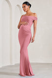 My Wish Blush Pink Strappy Asymmetric Maternity Maxi Dress