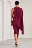 New Chapter Berry Asymmetric Maternity Midi Dress With Cape