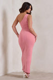 Athena Pink One Shoulder Maxi Dress