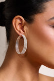 Emelia Silver Layered Large Hoop Earrings