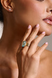 Sandra Aqua Gold Statement Ring