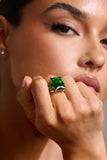 Adella Emerald Green Statement Ring