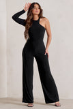 Kayla Black Asymmetric Cut Out Jumpsuit