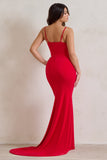 Sammi Red Cami Plunge Wrap Maxi Dress